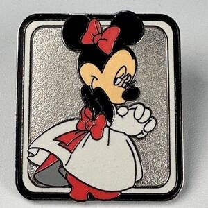 VTG Minnie Mouse Bride Dress Disney Pin Trading White Red Lanyard Series 2002